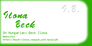 ilona beck business card